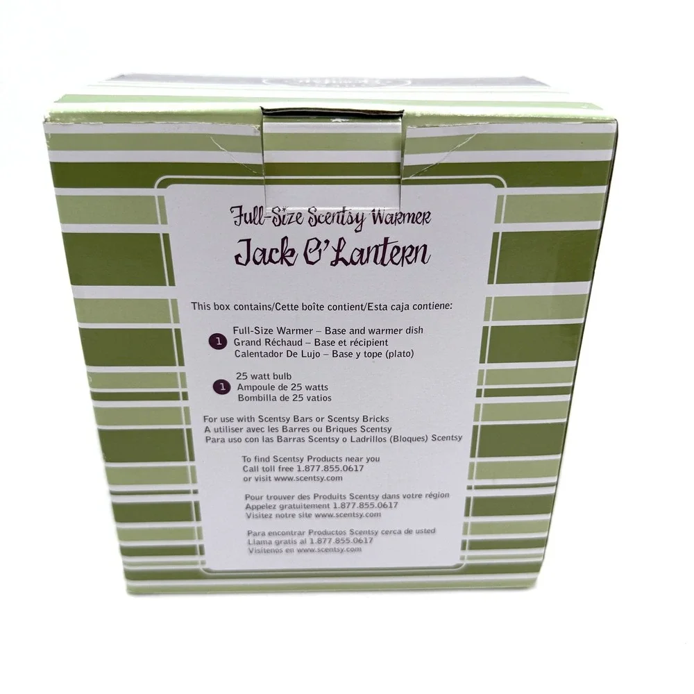 Scentsy Jack O' Lantern Full-Size Wax Warmer Orange Green 2010s Retired‎ Fall